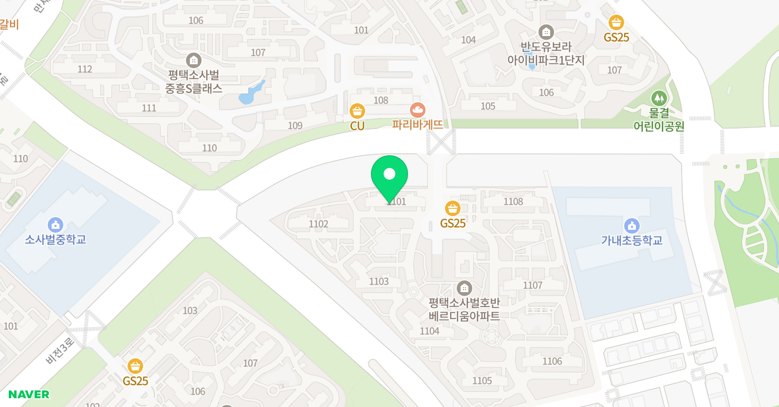 빨간펜 수학의달인 평택호반베르디움점 위치