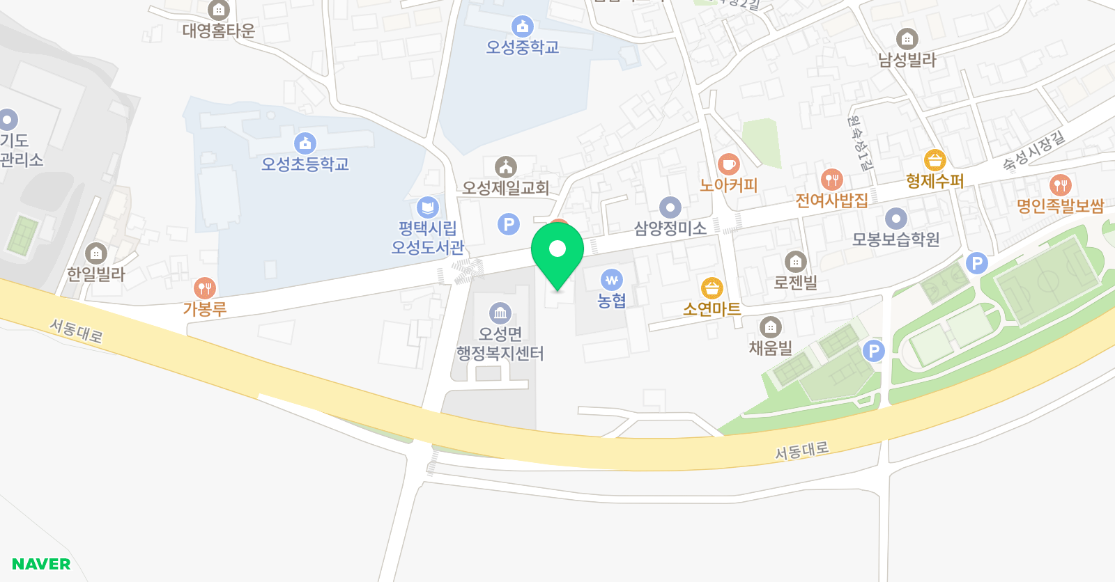 삼성 영어 오성교실 한솔 학원 위치