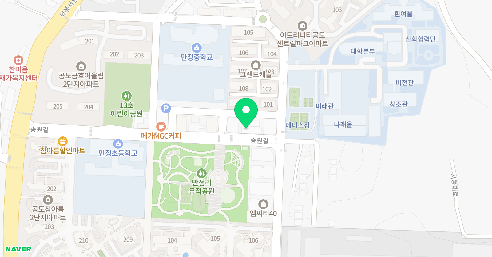 한울랭귀지아카데미 위치