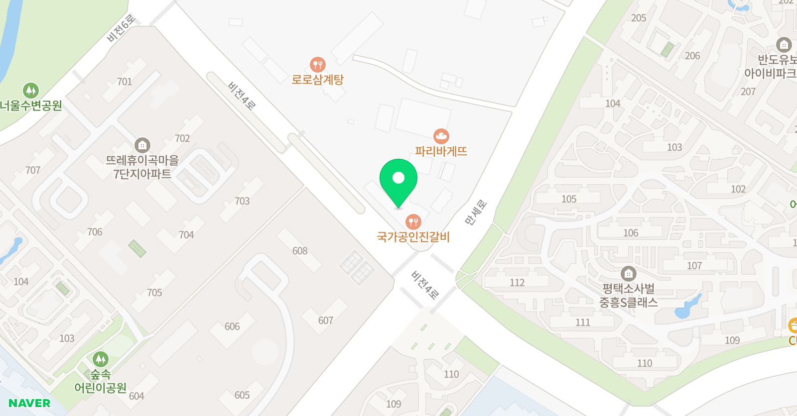 CMS 평택비전영재교육센터 사고력관 초등관 위치