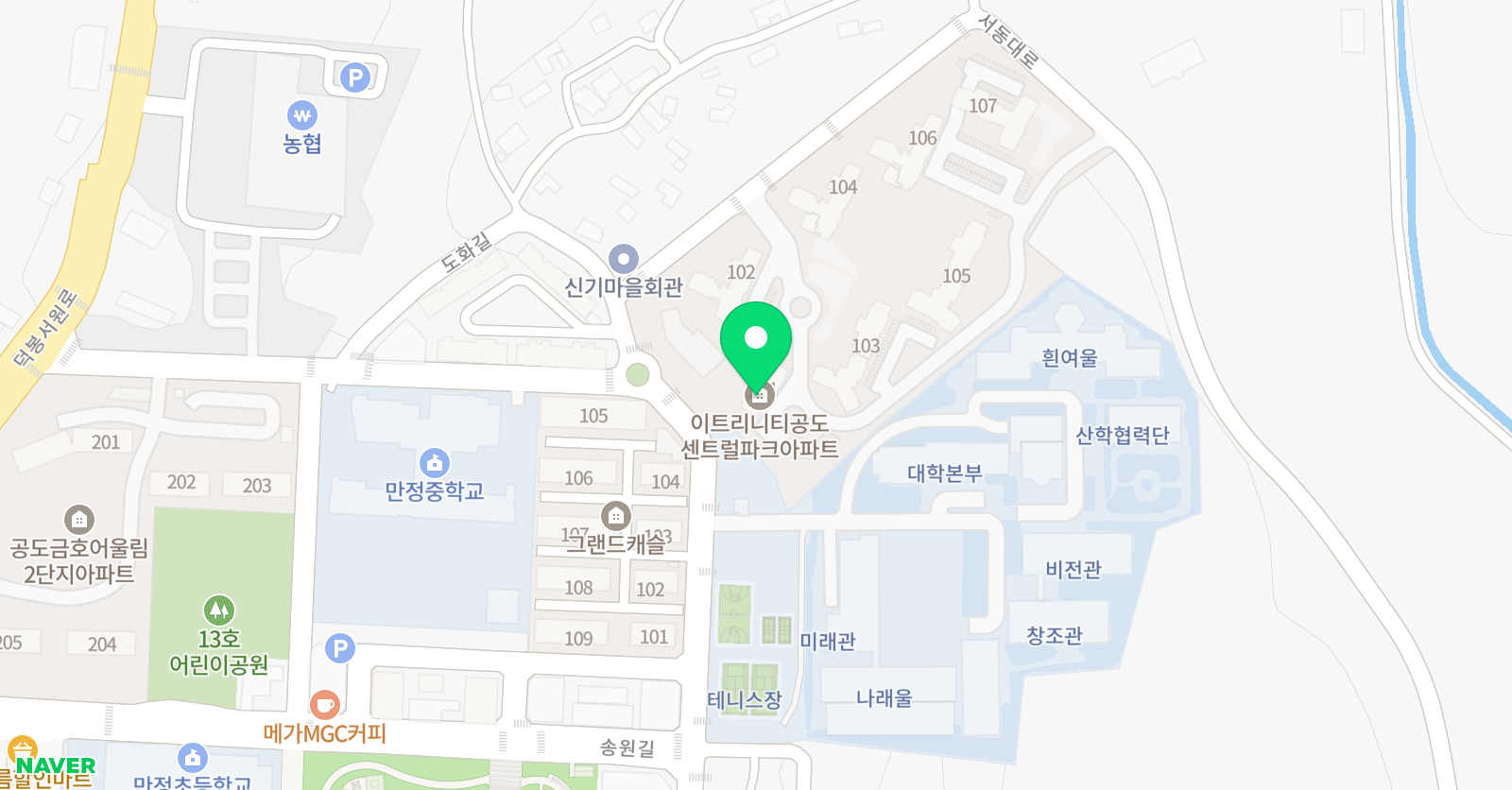 아소비 안성공도이트리니티점 위치