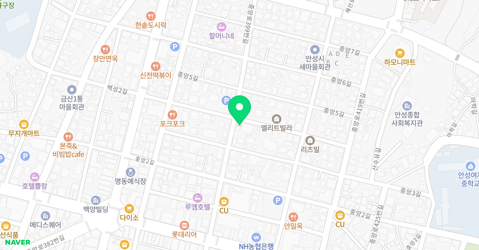 경기주산암산 학원 위치