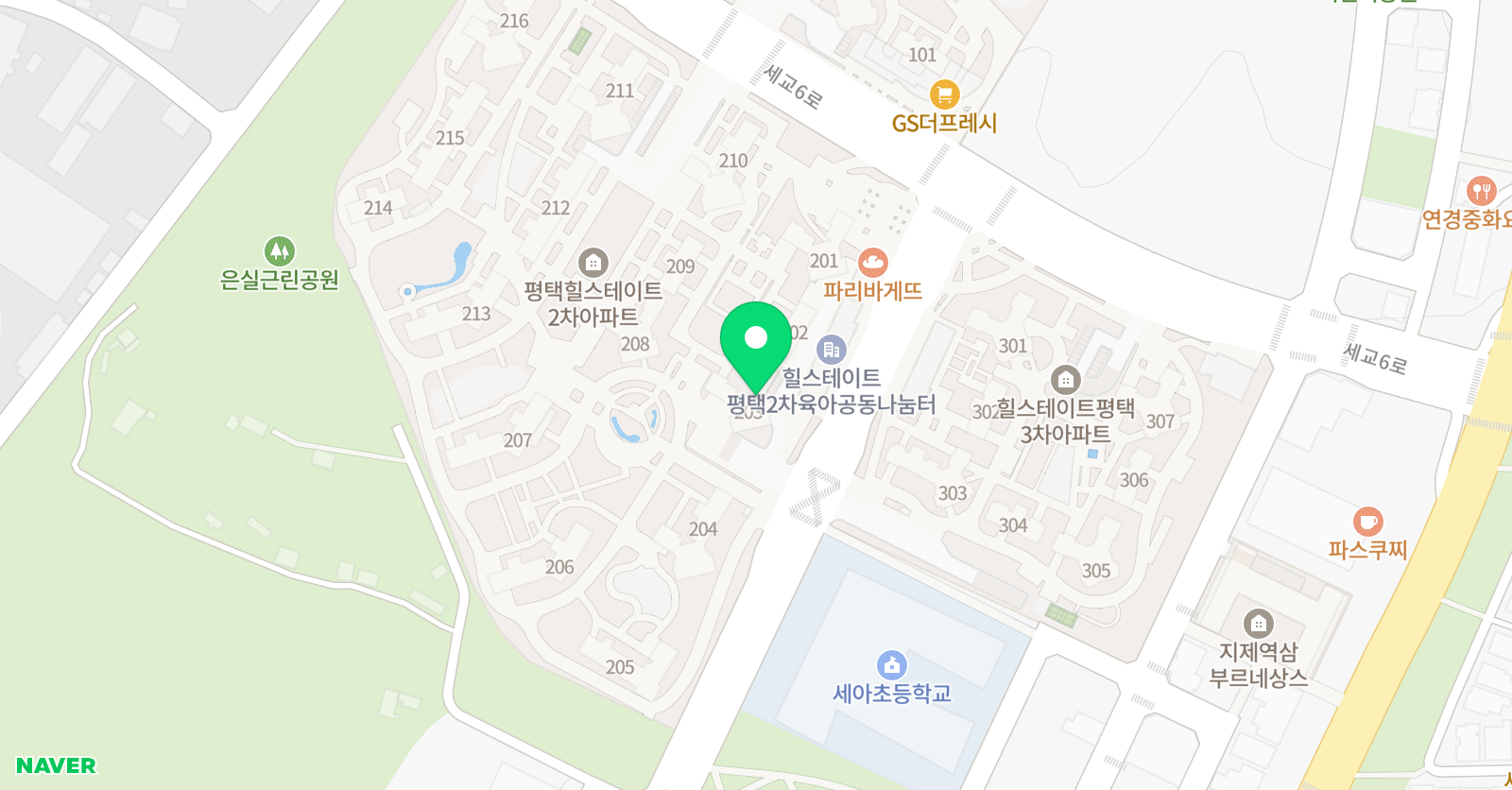 연세 푸르넷 세교힐스 위치