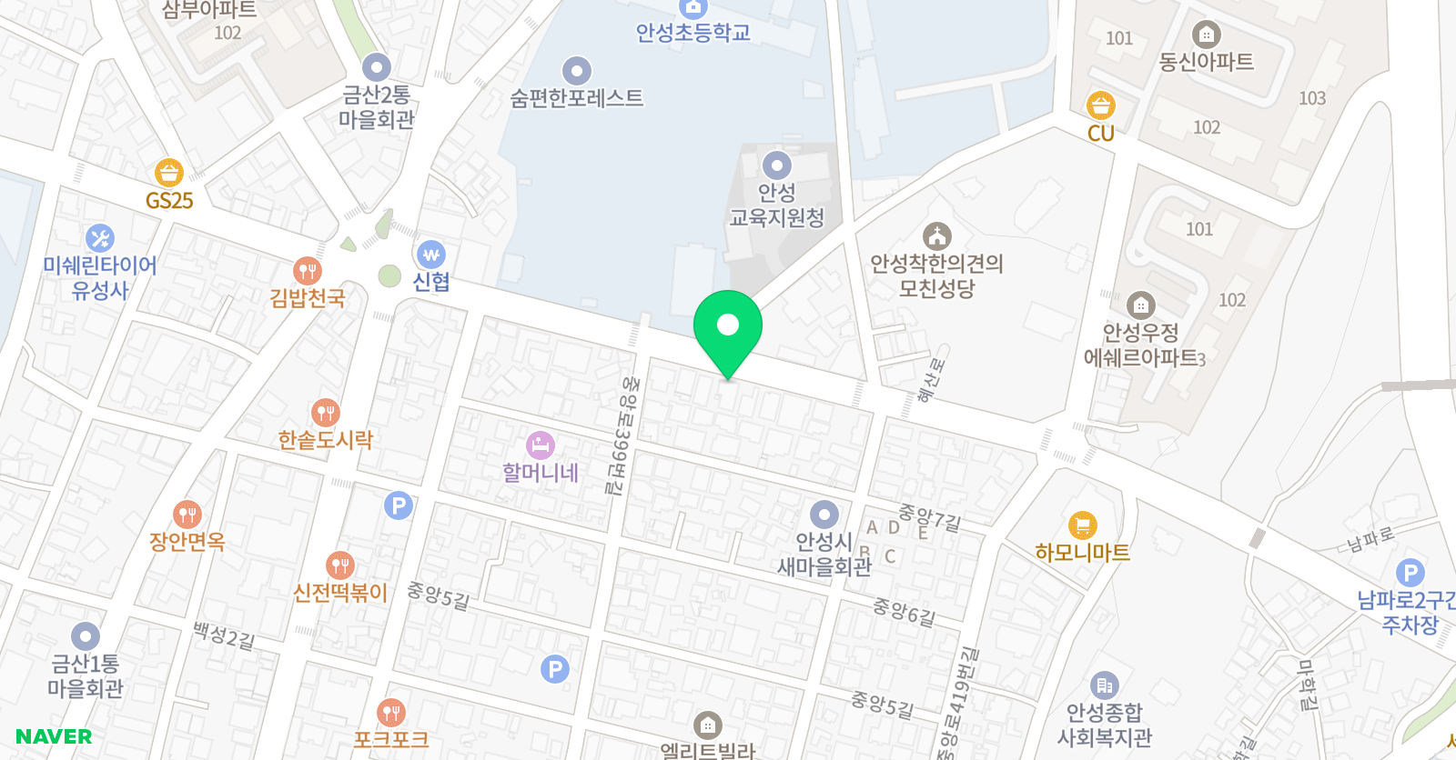 ST 영어학원 위치
