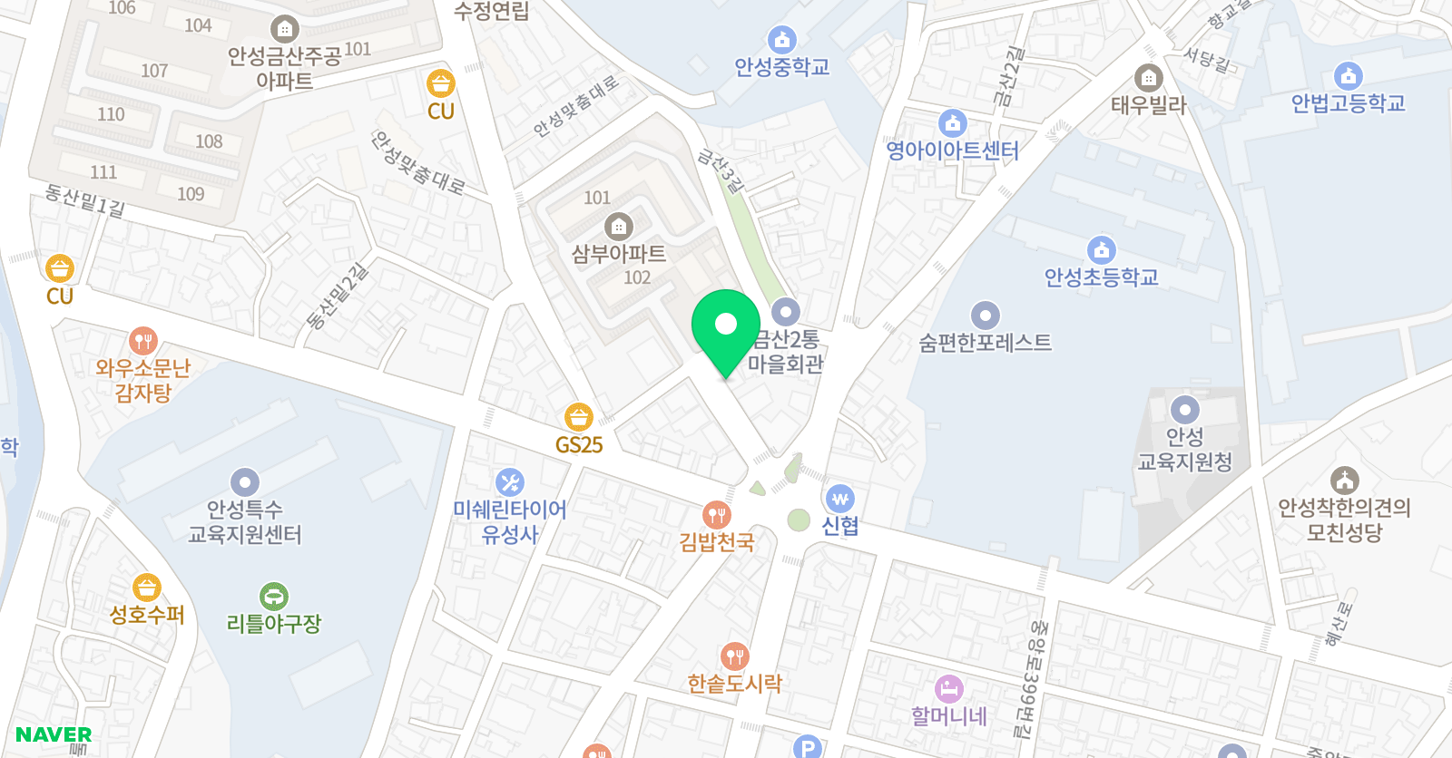 팩토 수학교실 스마트매스 티안 안성캠퍼스 위치