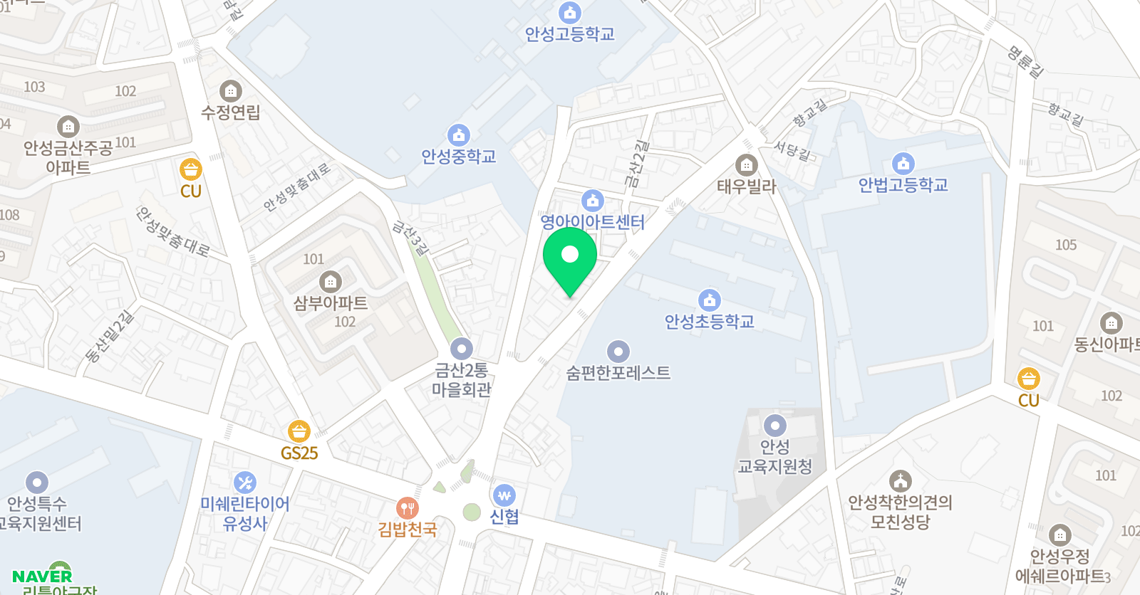 THEBEST 안성 태권도장 위치