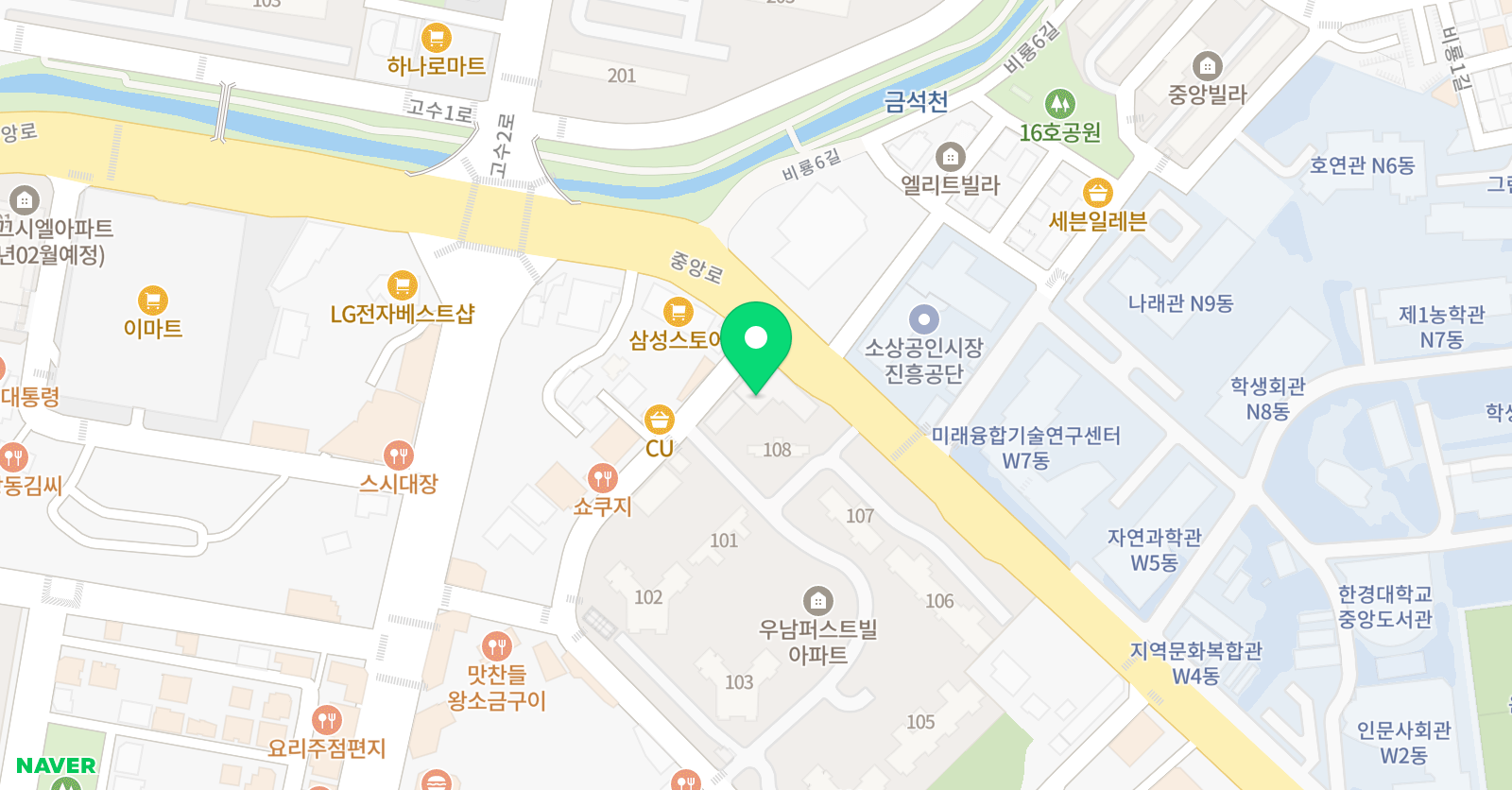 쎈수학러닝센터 안성우남교습소 위치