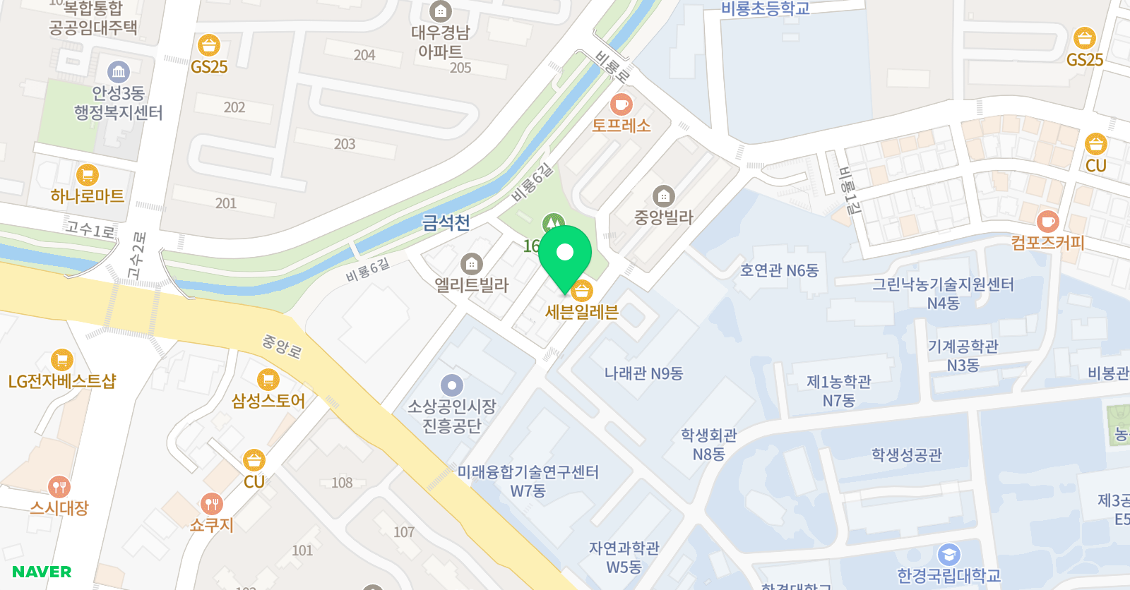 눈높이러닝센터 비룡 학원 위치