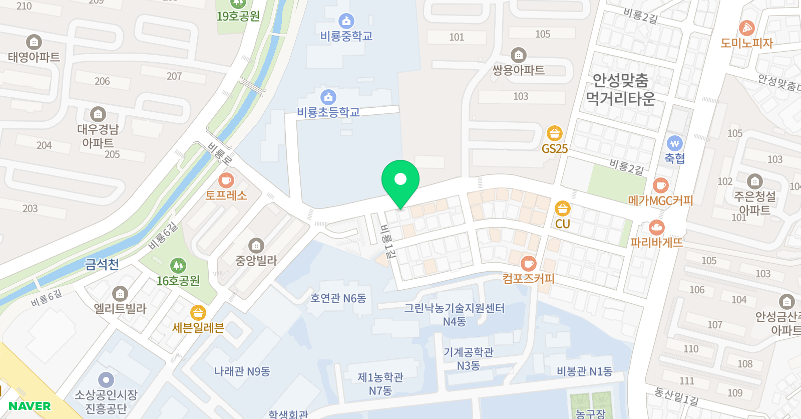박샘 수학학원 위치