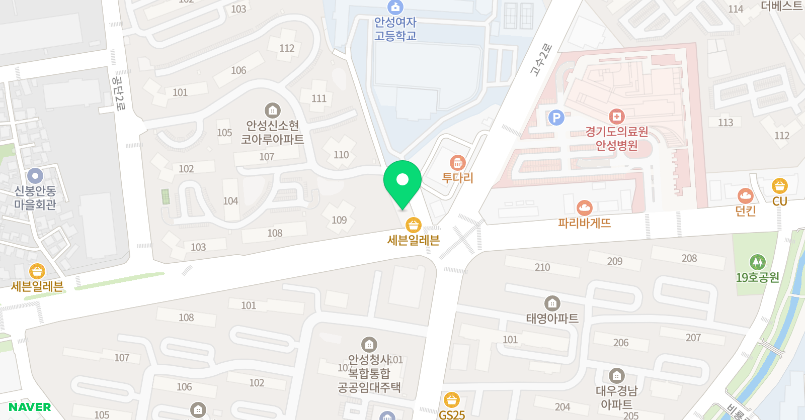 용인대비룡 태권도장 위치