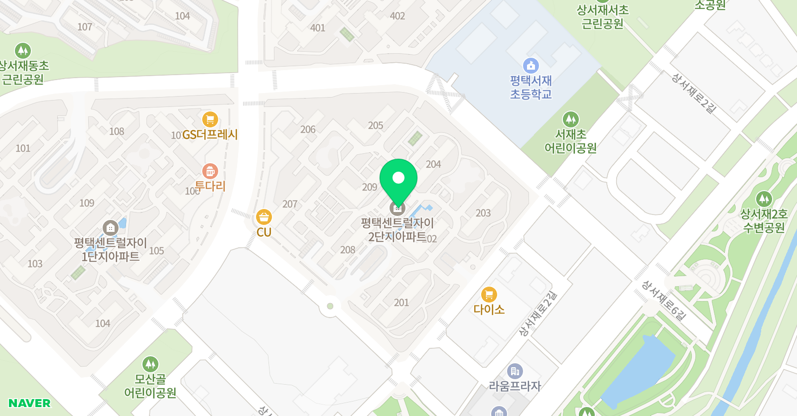 큰나무 성향미술 위치