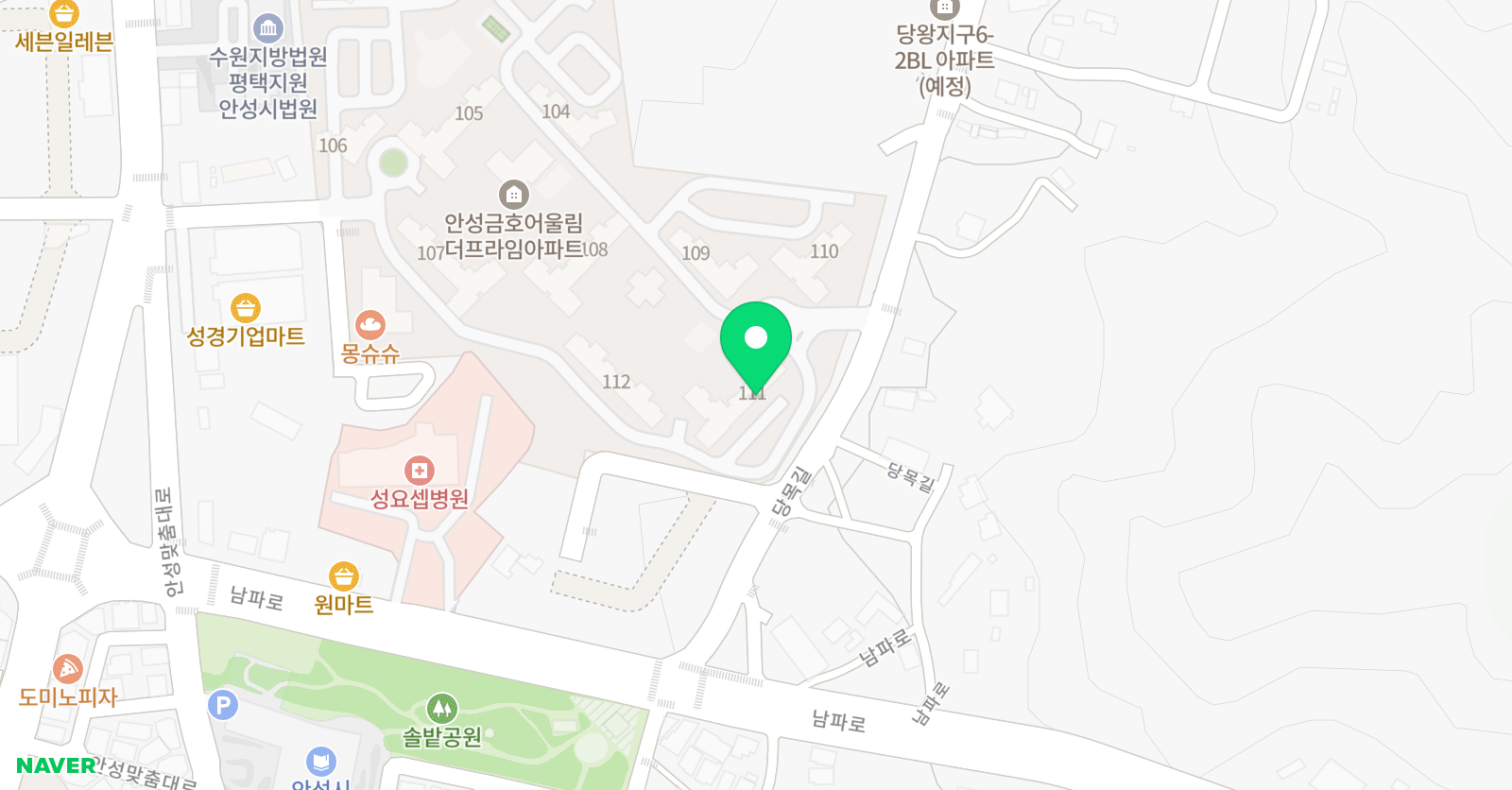 푸르넷 공부방 금호어울림 나리쌤 위치
