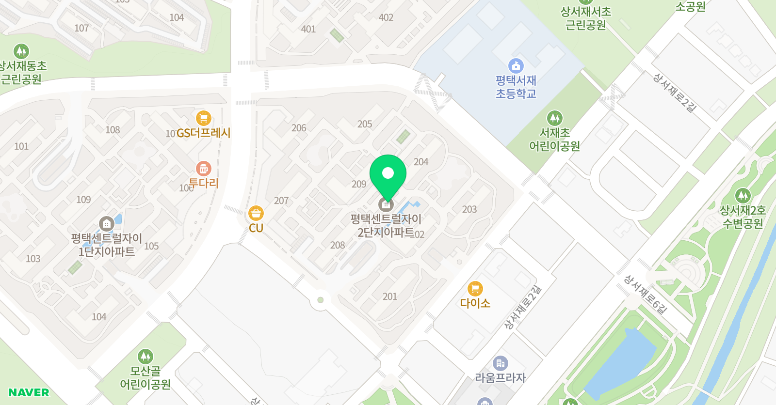 아소비 평택센트럴자이 2단지점 위치