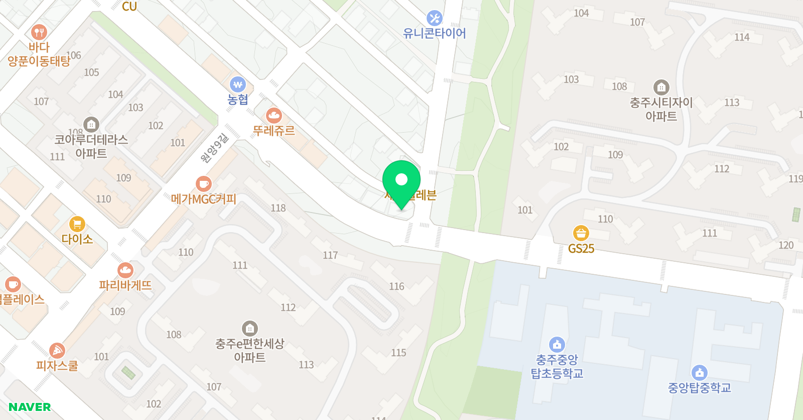하빛꿈 학원 위치