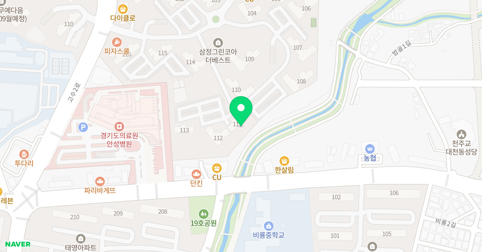 푸르넷 공부방 삼정윤쌤 공부방 위치