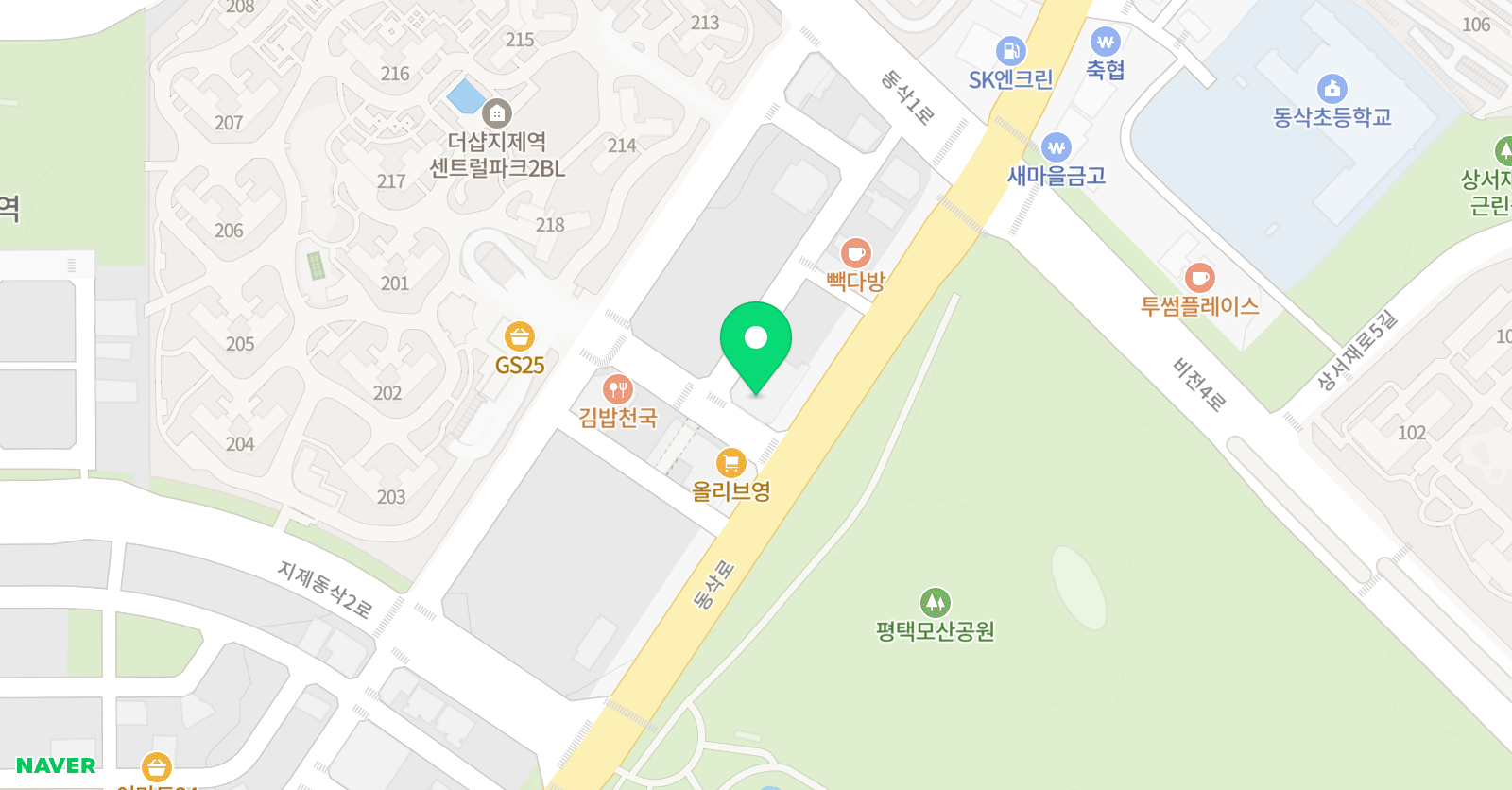 아담리즈 수학 평택1센터 위치