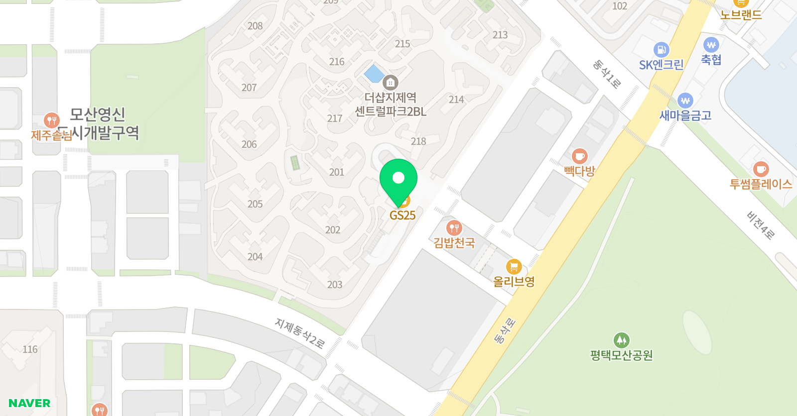 유니팝 평택지제센터 위치