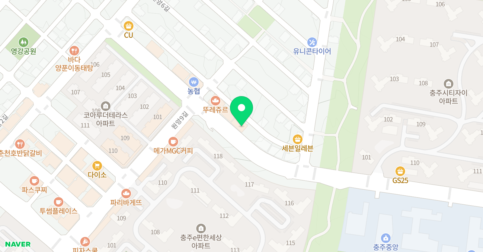용전탑 학원 위치