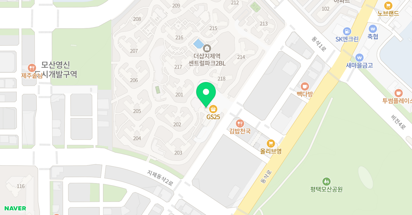용인대드림 태권도장 위치