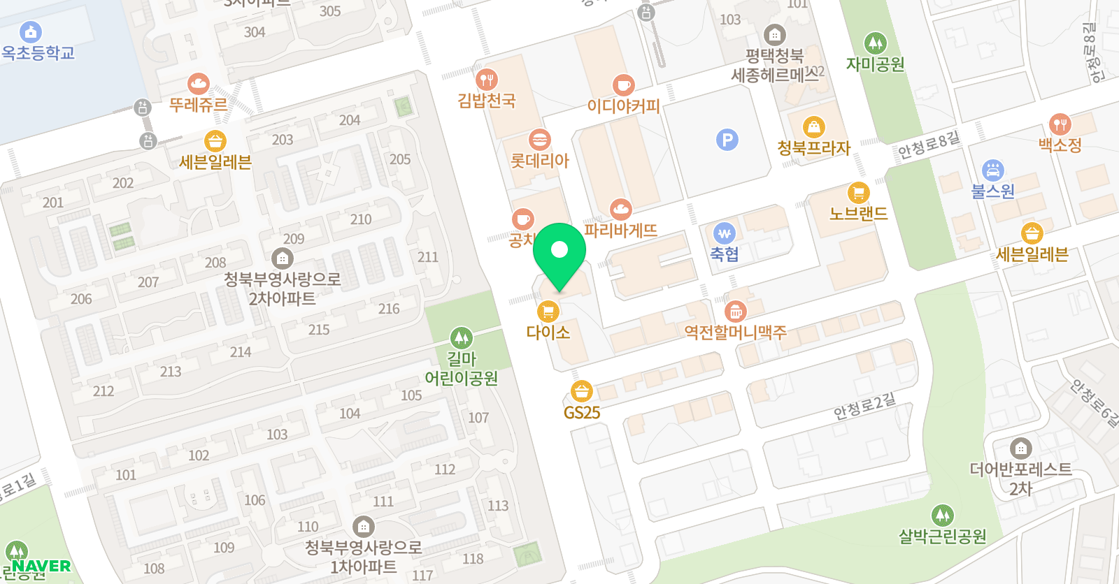 청북이탑 영수학원 위치