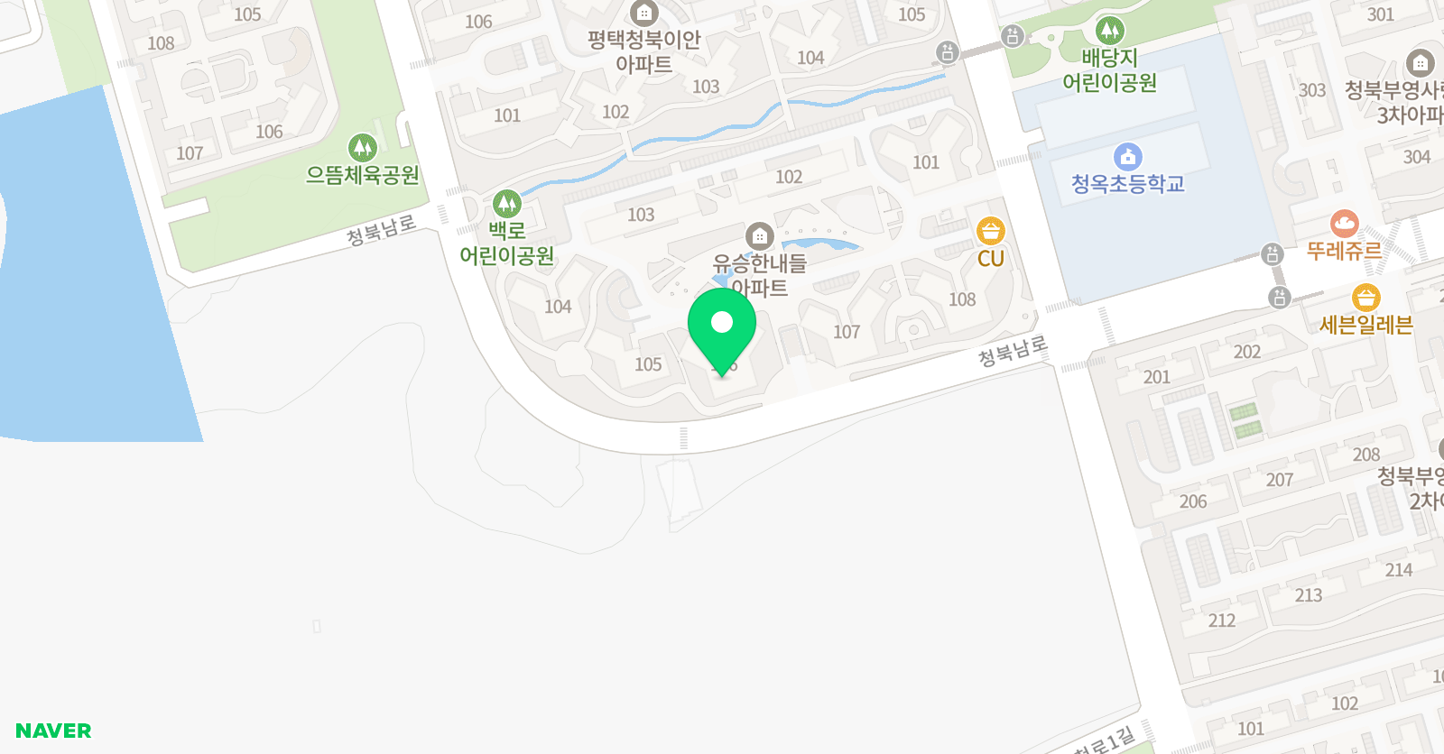 아소비 평택청북유승한내들점 위치