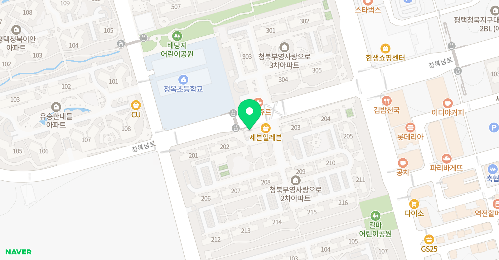 한국파워 점핑줄넘기 청북점 위치