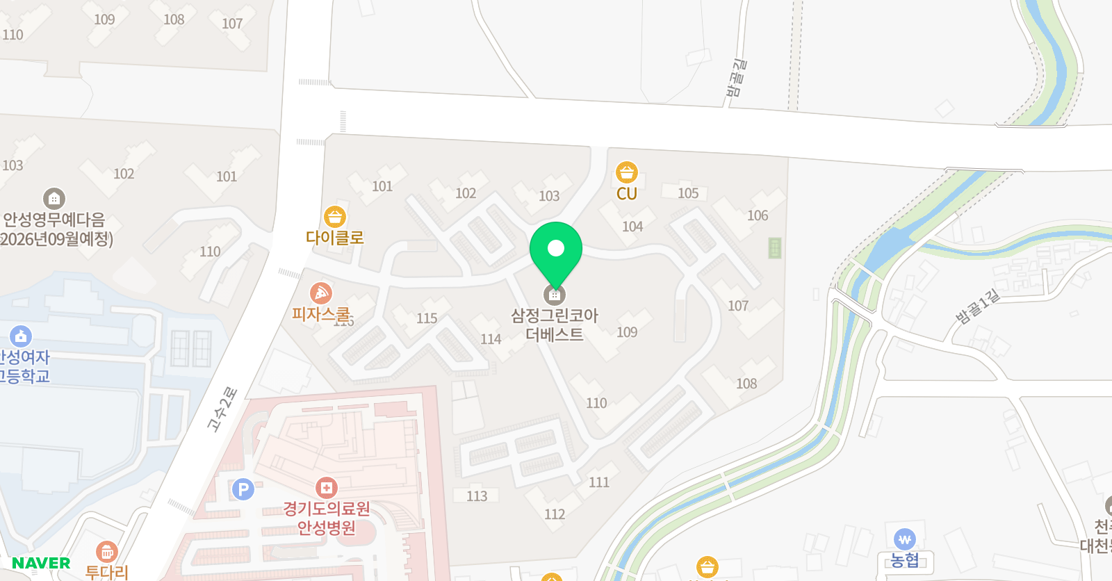 링키영어 안성당왕삼정그린코아점 위치