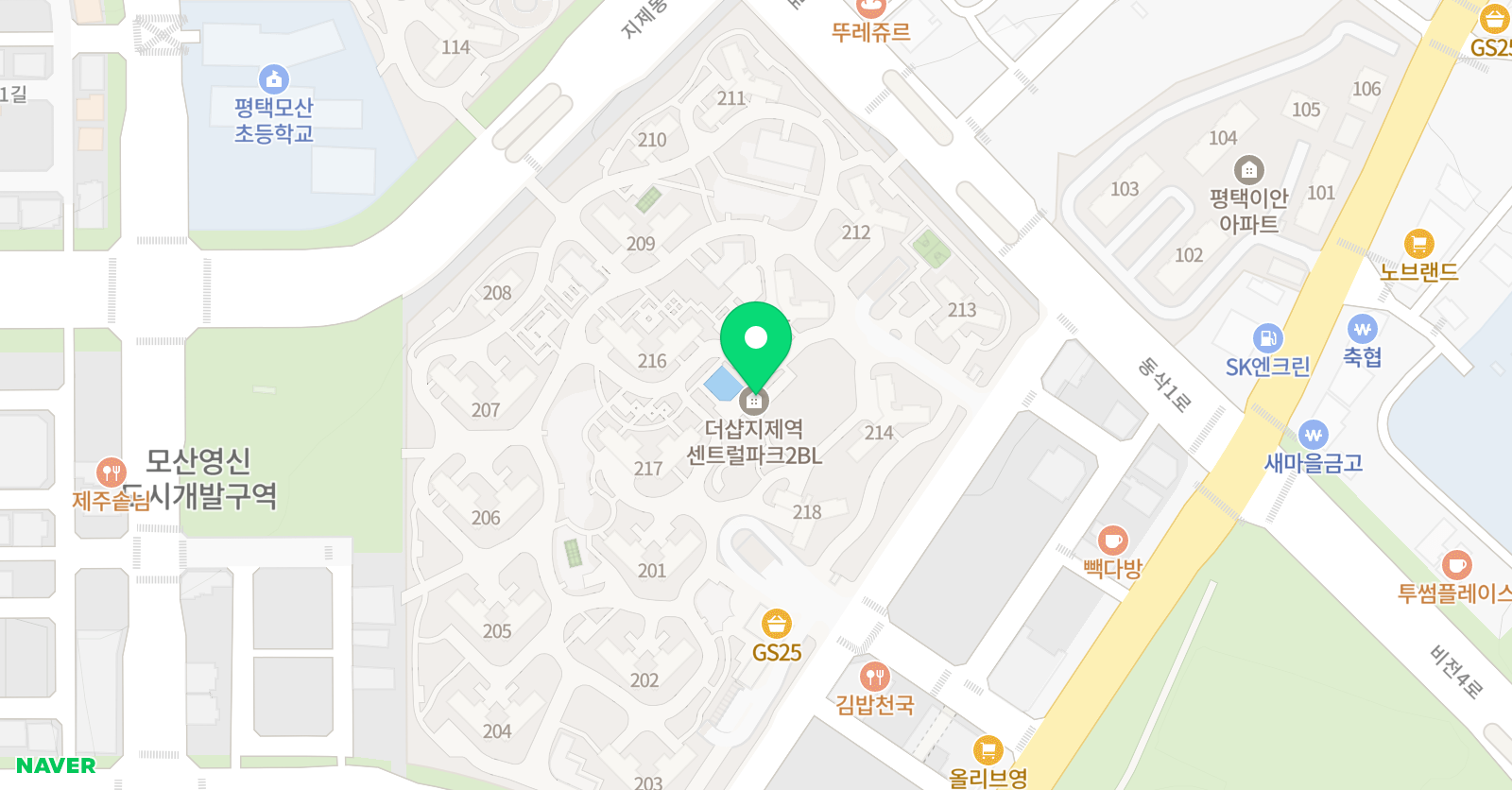 푸르넷공부방 동삭더샵점 위치