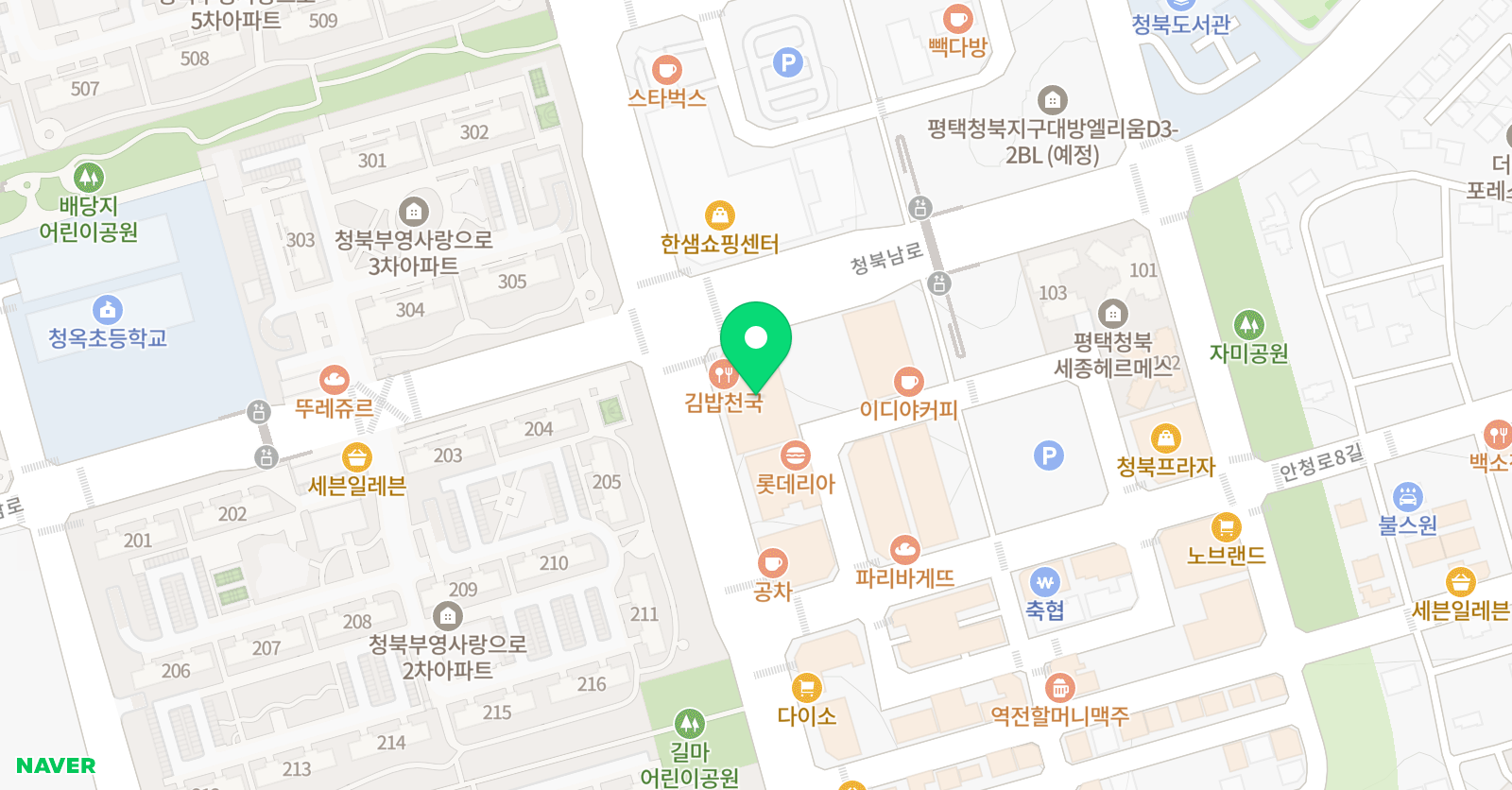 원탑 영어전문학원 위치