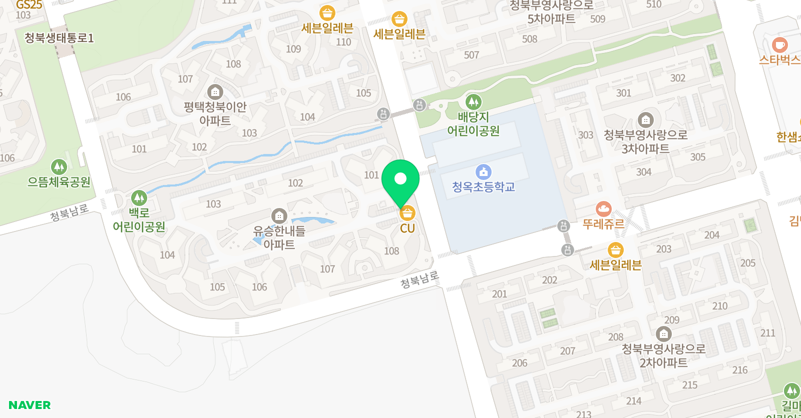청옥메릭스 학원 위치