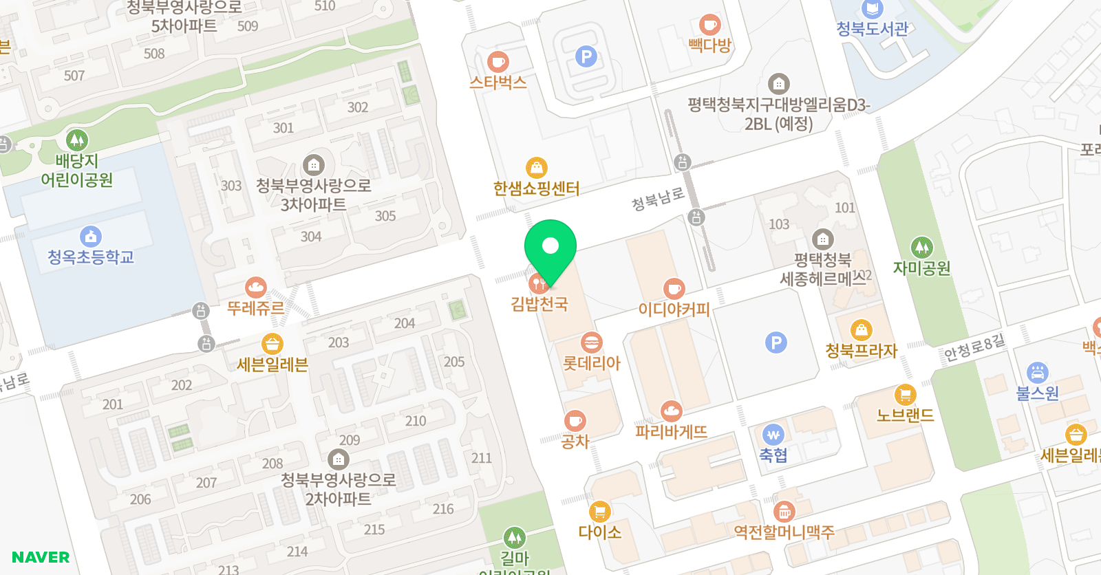 재능교육 청북학습센터 위치