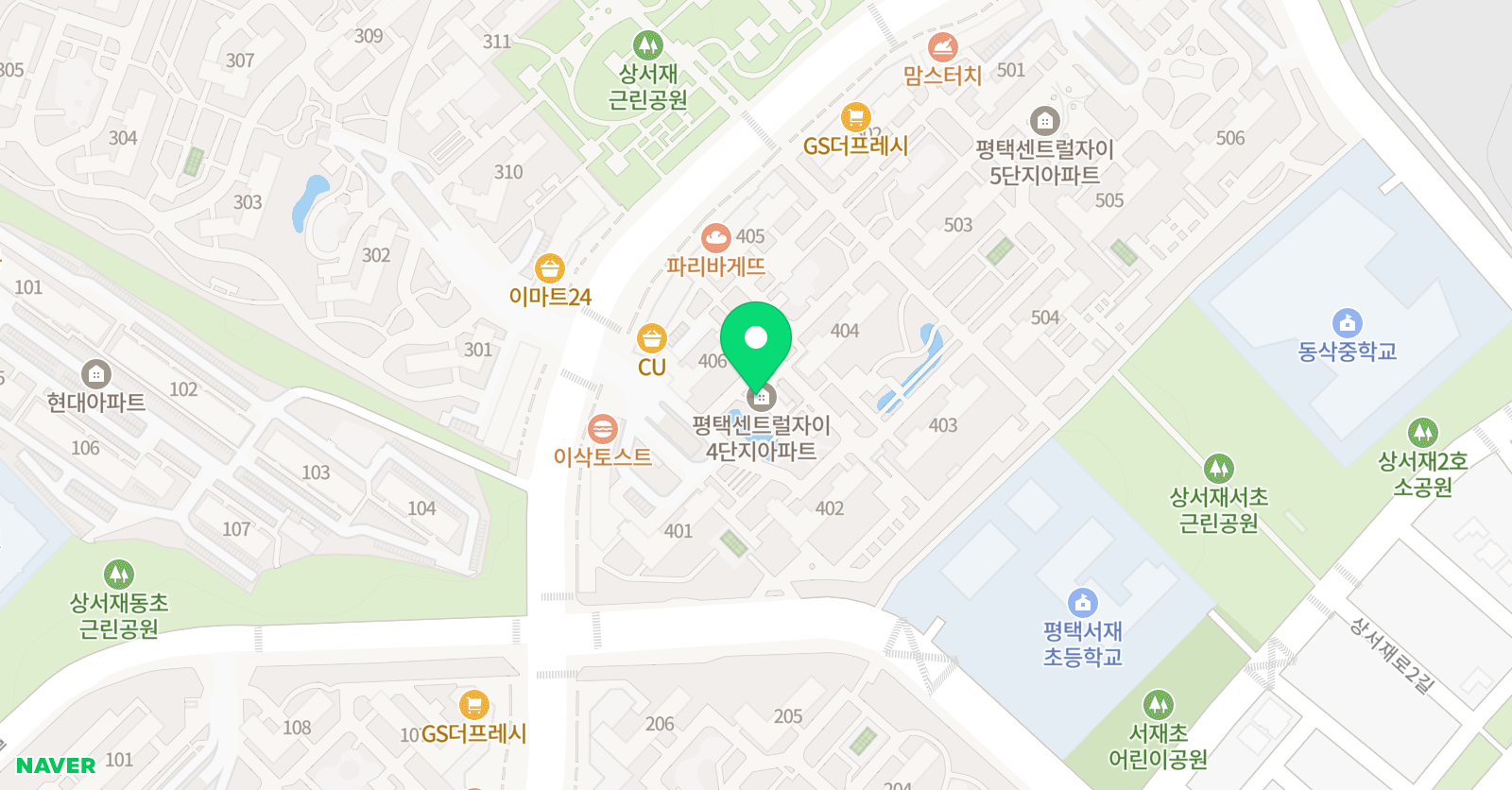 책통클럽 국어학원 센트럴자이 4단지점 위치