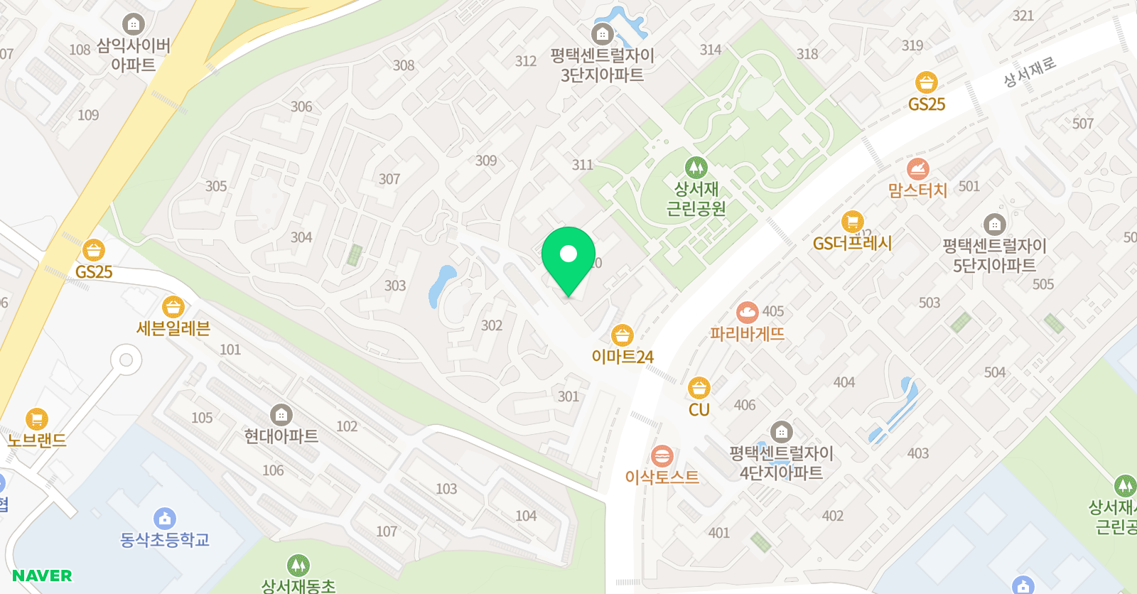 스마트해법영어 동삭센트럴자이3단지교실 위치