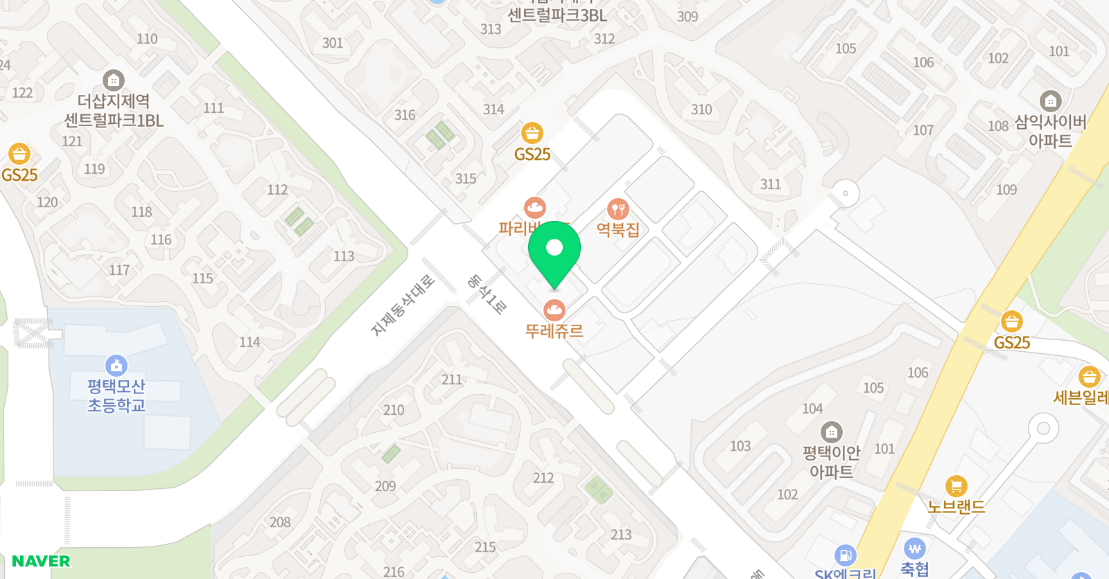 JK 영어수학전문학원 지제캠퍼스 위치