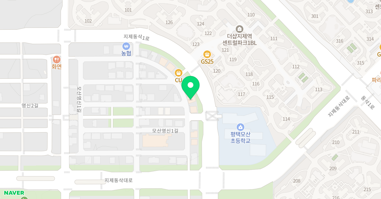 링키 영어 더샵지제역센트럴파크1단지점 위치