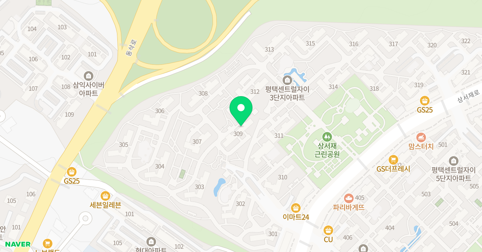 딱풀리는수학 기탄사고력교실 센트럴자이3단지점 위치