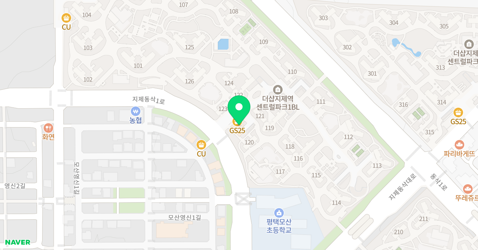 뮤엠 영어 모산초캠퍼스 위치