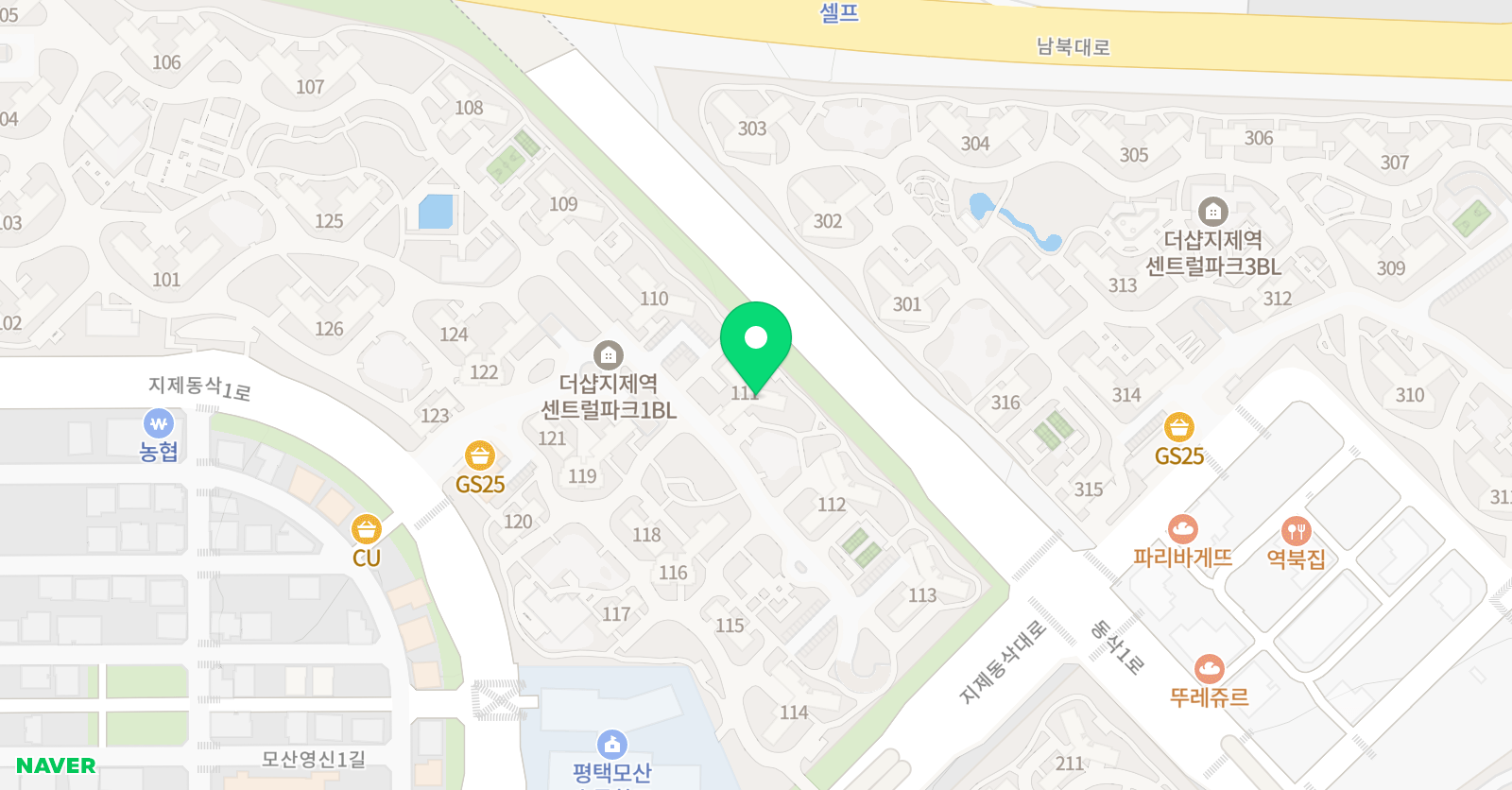 스마트해법 영어학원 모산초점 위치