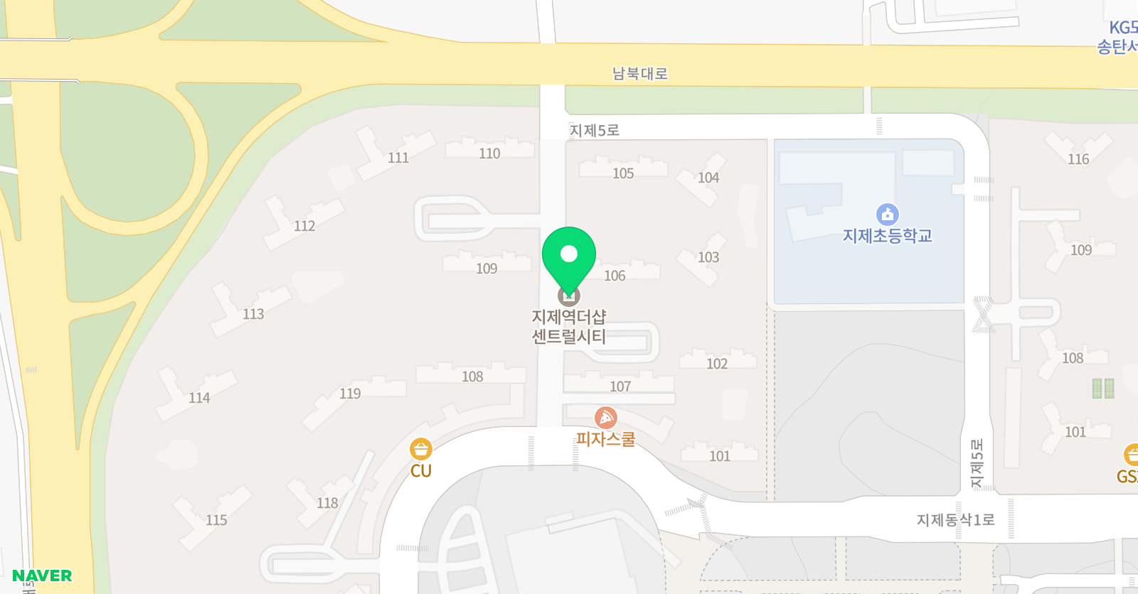 푸르넷 공부방 푸르넷지제더샵 위치