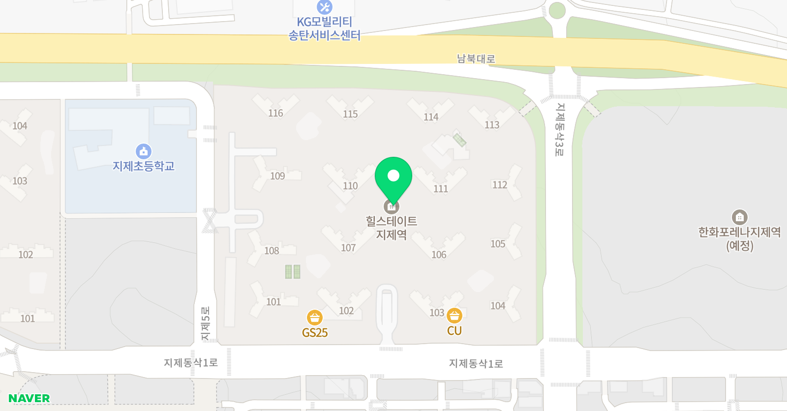 링키 영어 힐스테이트지제역점 위치