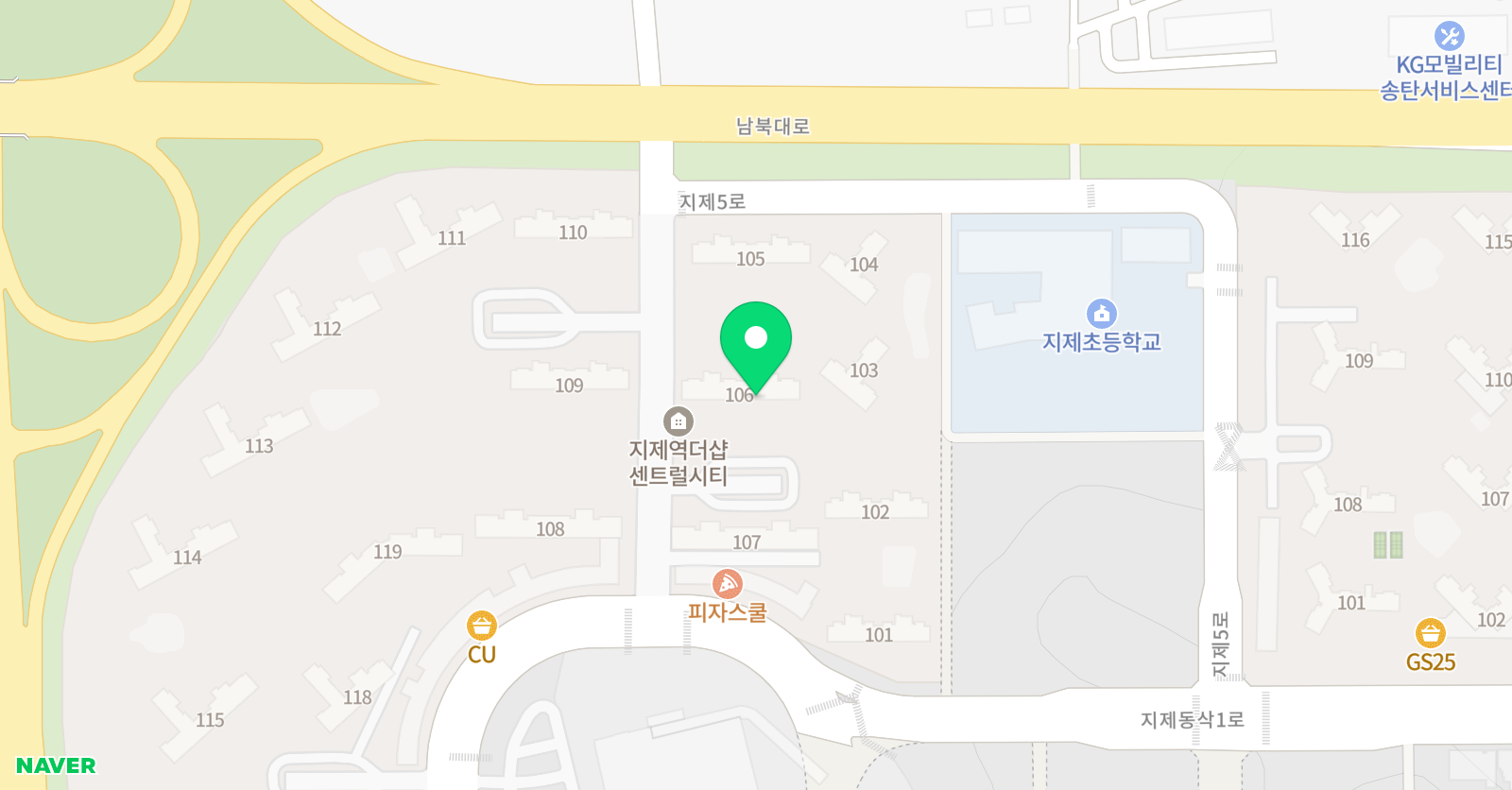 뮤엠영어 지제더샵센트럴시티NEST 위치