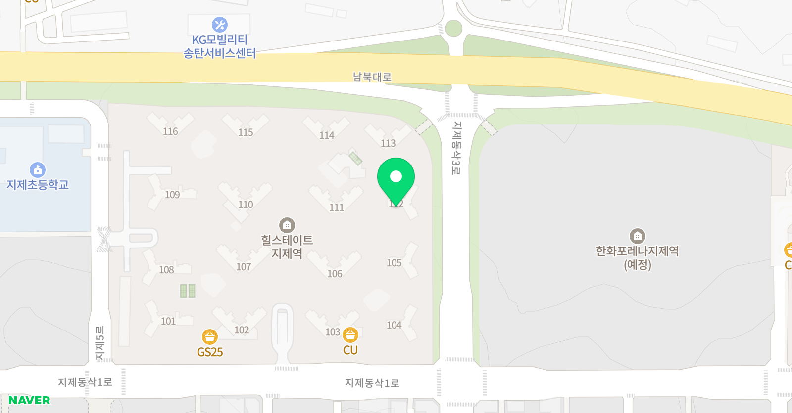 잉글리시아이 힐스테이트지제점 위치