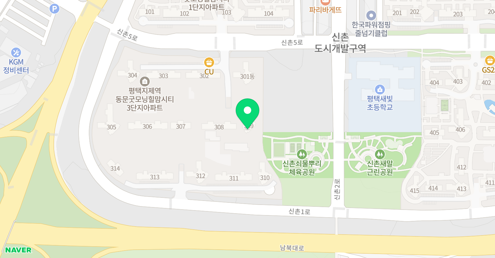 아소비 평택동문3단지점 위치