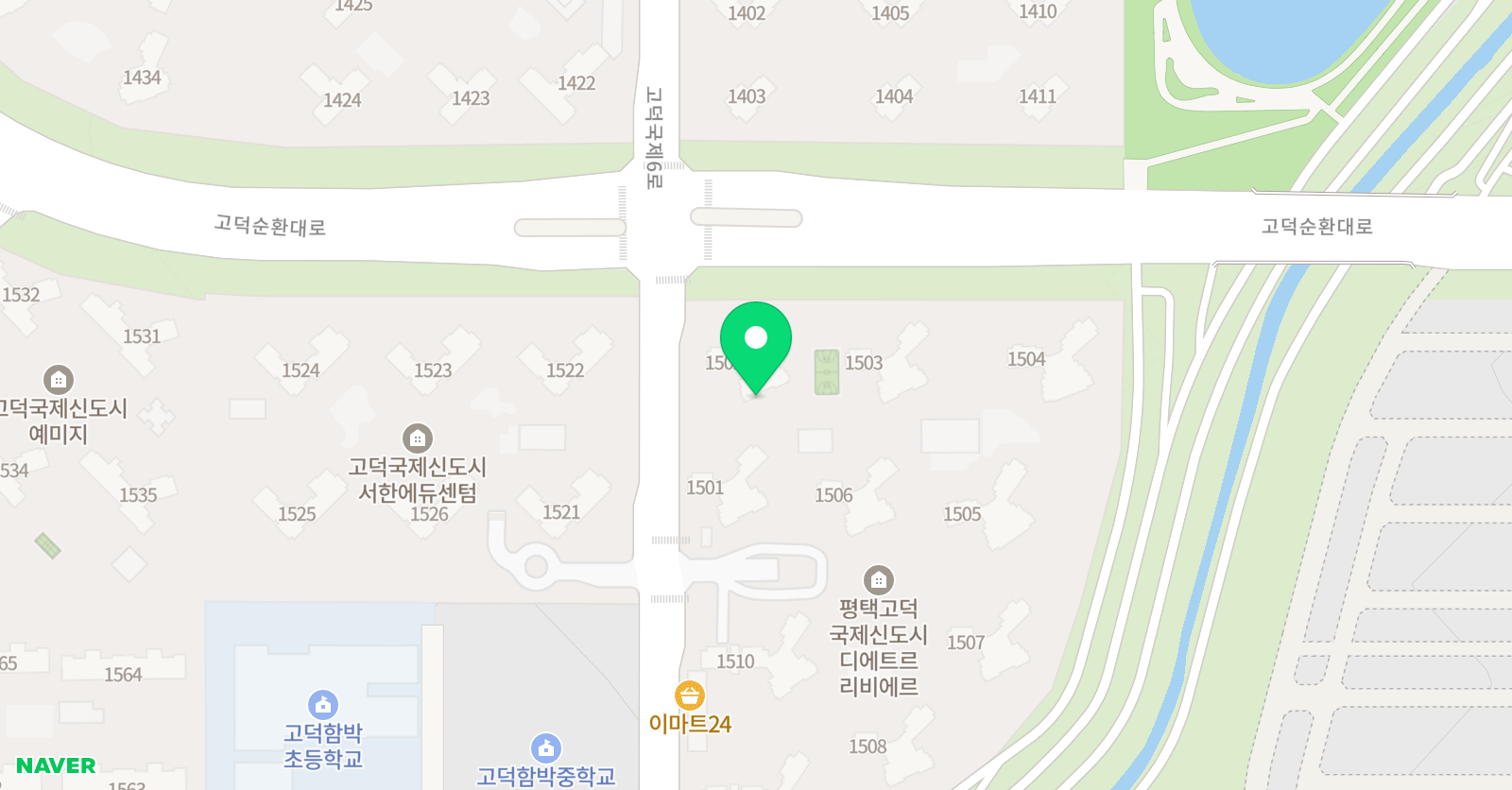뮤엠 영어 고덕대방디에트르NEST 위치