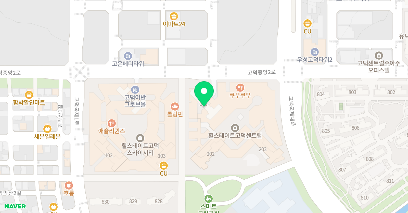고덕 일등급 국어학원 위치