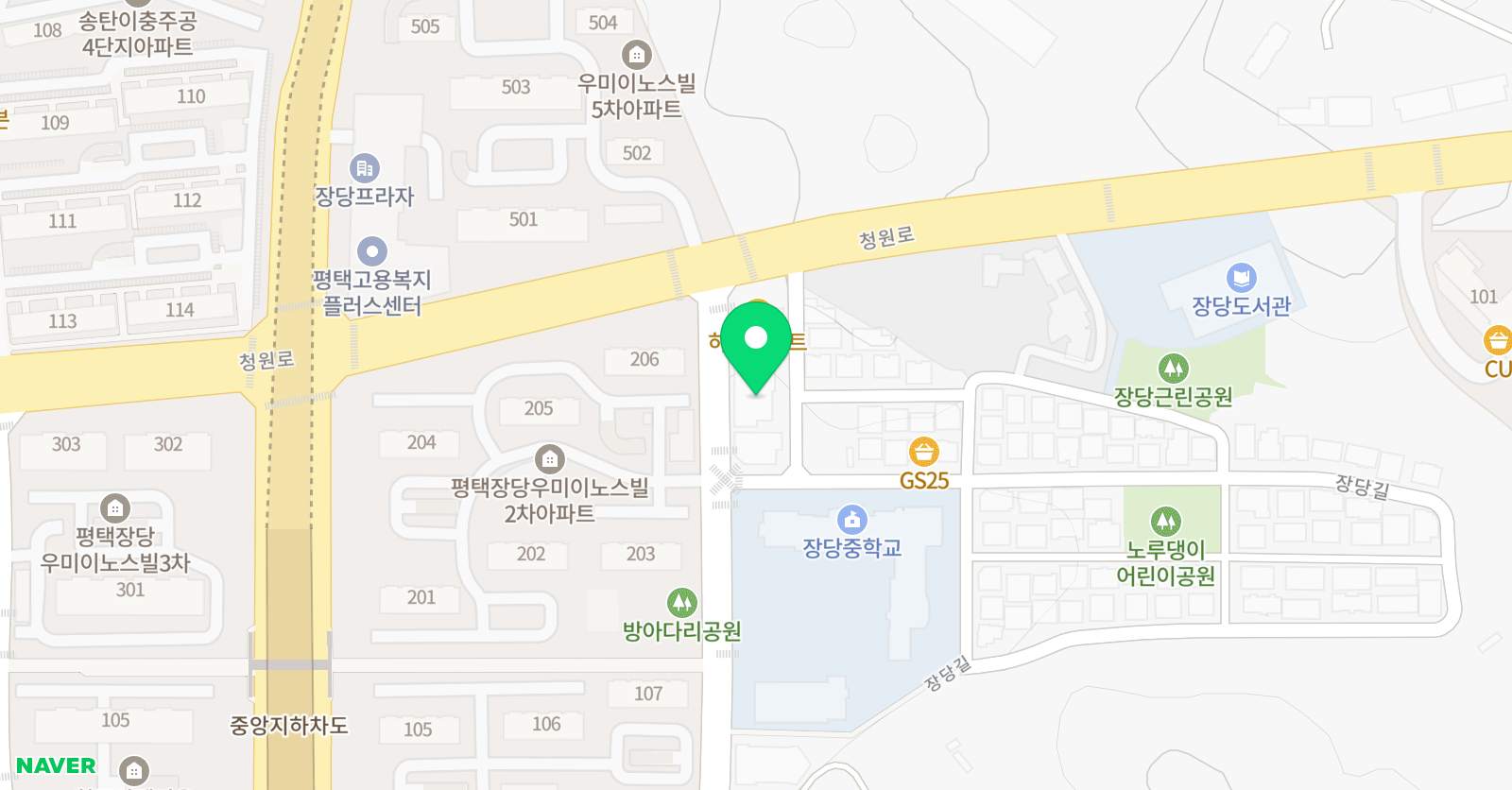 JJ정진 학원 위치