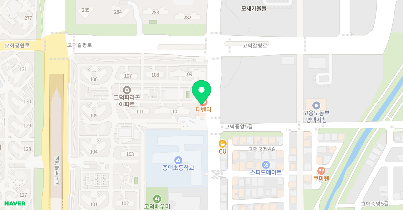 어린이현대미술교육연구소 빅피쉬아트 고덕원 위치