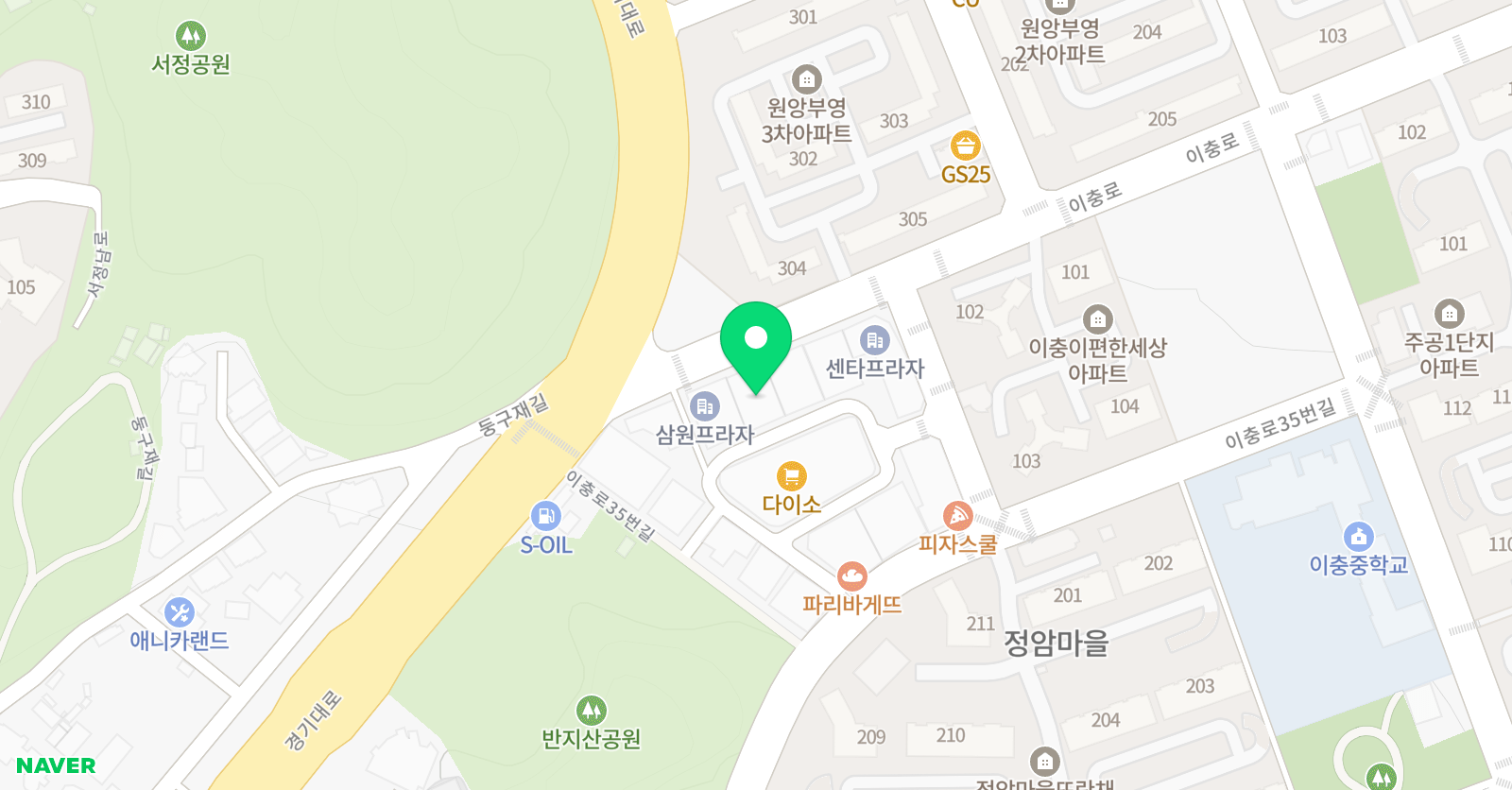 더파이트 복싱짐 송탄이충동본점 위치