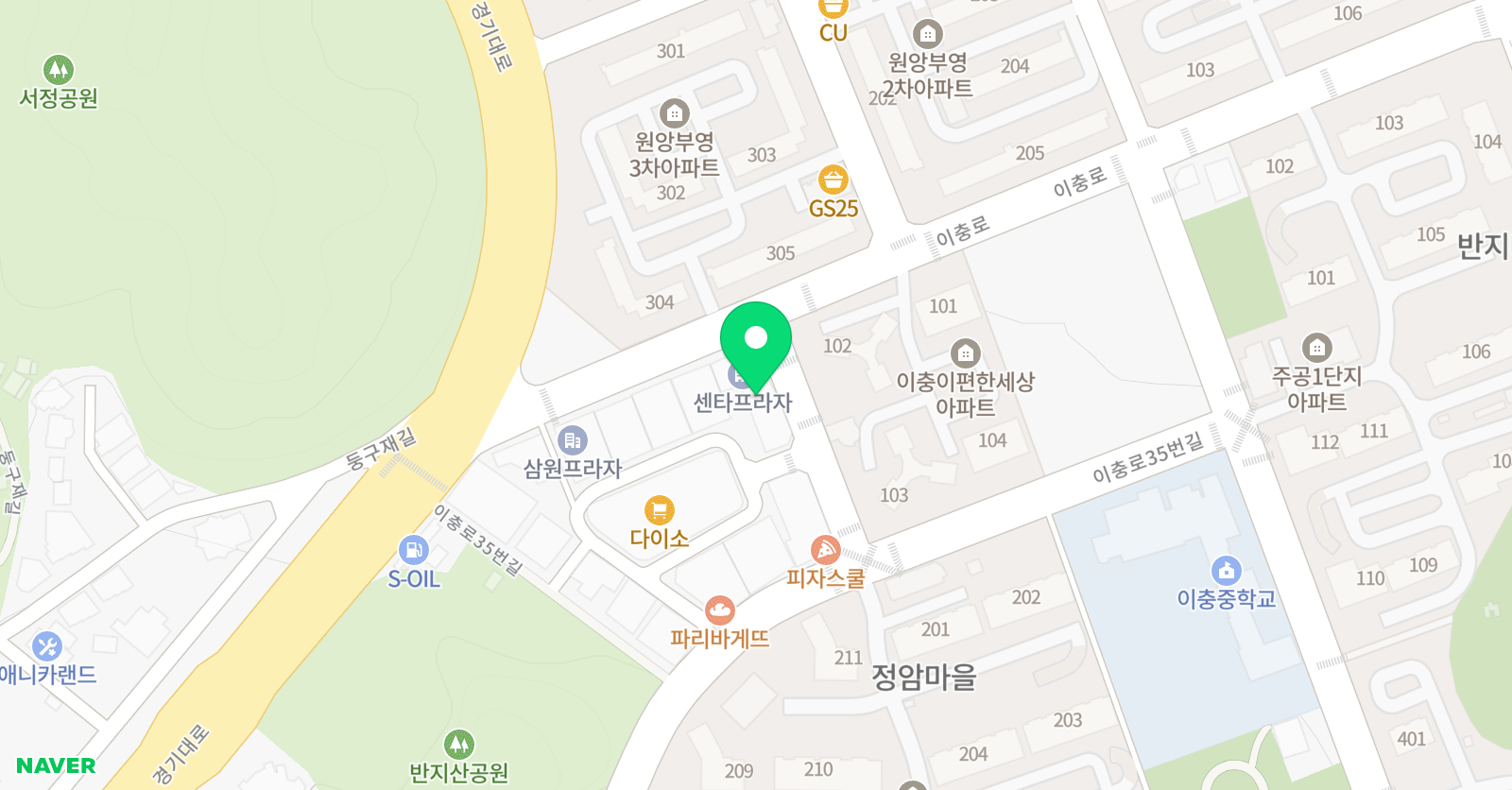 라온 이충 수학학원 위치