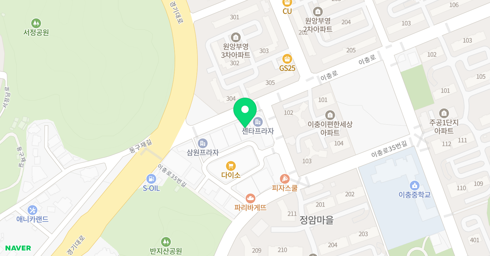 정상 학원 위치